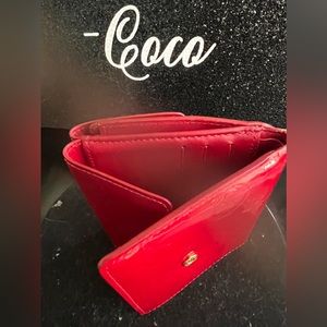 EUC Authentic Rare Red LV Vernis Wallet